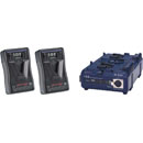 IDX EP-9/2 BATTERY PACKS AND CHARGER PACKAGE 2x 6.15Ah E-HL9, VL-2Plus charger