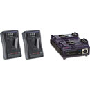 IDX EP-9/2S BATTERY PACKS AND CHARGER PACKAGE 2x 6.15Ah E-HL9, VL-2SPlus charger