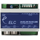 ELC LIGHTING DMXLAN NODE3 DIN DMX NODE 3x DMX ports, 2x Ethernet ports, DIN-rail, isolated