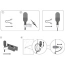 SHURE RPM40STC TIE CLIP Single, for TL40 series miniature microphone, black, pack of 3 assemblies
