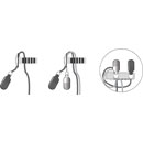 SHURE RPM40TC TIE CLIP Dual, for TL40 series miniature microphone, white, pack of 3 assemblies