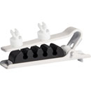 SHURE RPMDL4DTC/W MICROPHONE MOUNT Dual tie clip, white, pack of 3