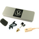 VOICE TECHNOLOGIES VT506/H MINIATURE MICROPHONE Beige, boxed with accessories