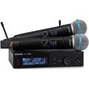 SHURE SLXD24D+/B58 RADIOMIC SYSTEM Fixed dual RX, 2x handheld TX, Beta58A, 470-606 MHz ((G65)