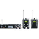 SHURE PSM 300 PERSONAL MONITOR SYSTEM 606-630MHz, Ch 38 ready, 2x metal rx, with 2x SE215 earphones