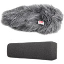 RYCOTE 055203 SGM FOAM WINDSHIELD With Windjammer, 19-22mm hole, 100mm long, for shotgun mic