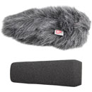 RYCOTE 055204 SGM FOAM WINDSHIELD With Windjammer, 24-25mm hole, 100mm long, for shotgun mic