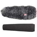RYCOTE 055208 SGM FOAM WINDSHIELD With Windjammer, 19-22mm hole, 180mm long, for shotgun mic