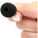 BUBBLEBEE THE MICROPHONE FOAM For lavalier mic, extra-large, 4.5mm bore diameter, black, pack of 4