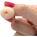 BUBBLEBEE THE MICROPHONE FOAM For lavalier mic, extra-large, 4.5mm bore diameter, beige, pack of 4