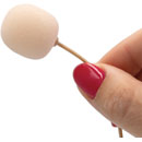 BUBBLEBEE THE MICROPHONE FOAM For lavalier mic, extra-large, 4.5mm bore diameter, beige, pack of 4