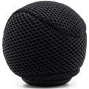 BUBBLEBEE SPACER BALL M WINDSHIELD With Long-Haired Fur Cover, 65mm diameter, 21-22mm mount, black