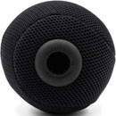 BUBBLEBEE SPACER BALL S WINDSHIELD With Long-Haired Fur Cover, 100mm diameter, 19-20mm mount, black