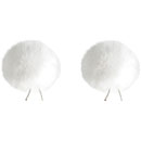 BUBBLEBEE TWIN WINDBUBBLES WINDSHIELDS Size 2, for 5-8mm diameter lav, white (pack of 2)