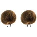 BUBBLEBEE TWIN WINDBUBBLES WINDSHIELDS Size 4, for 8-13mm diameter lav, brown (pack of 2)