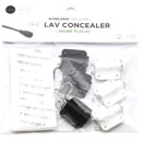 BUBBLEBEE LAV CONCEALER MIC MOUNT For Shure TwinPlex TL45/TL46/TL47 lavalier, black/white, pack of 6