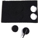RYCOTE 065107 UNDERCOVERS MIC MOUNTS Stickies and fabric Undercovers, black (25pks of 30+30)