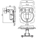 GENELEC 8000-422B LOUDSPEAKER MOUNT Wall, pan/tilt, black