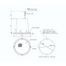 TOA PC-5CL LOUDSPEAKER Circular, ceiling, 2.5-5W taps, sealed membrane, silver