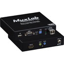 MUXLAB 500485 VIDEO EXTENDER Kit, HMDI 2.0/USB over SM fibre, 4K/60, 10km reach