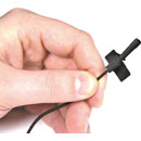 TRANTEC SJ212-B-R MICROPHONE Lapel, 40Hz-18kHz, for radiomic, 12dB pad, screw jack, black