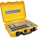 AUDIOPRESSBOX APB-216 C PRESS SPLITTER Portable, active, 2x in, 16x out, battery/mains, yellow