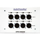 AUDIOPRESSBOX APB-008 OW-EX SPLITTER EXPANDER On-wall, 2x drive in, 2x 4x mic/line out, white