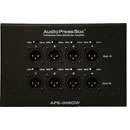 AUDIOPRESSBOX APB-008 OW-EX SPLITTER EXPANDER On-wall, 2x drive in, 2x 4x mic/line out, black