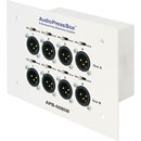 AUDIOPRESSBOX APB-008 IW-EX SPLITTER EXPANDER In-wall, 2x drive in, 2x 4x mic/line out, white