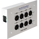 AUDIOPRESSBOX APB-008 IW-EX SPLITTER EXPANDER In-wall, 2x drive in, 2x 4x mic/line out, silver