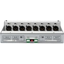 AUDIOPRESSBOX APB-008 FB-EX SPLITTER EXPANDER Floorbox 2x drive in, 2x 4x mic/line out, silver