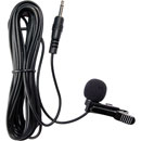 AMPETRONIC EM1.2 MICROPHONE Tie-clip, electret, omni-directional, mono 3.5mm jack connector, black