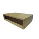 CANFORD ES4153502/O DESKTOP SURFACE Pod 2U, 350mm deep, Black angles, Oak