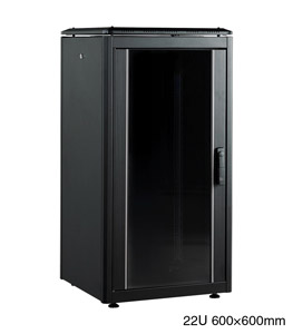 LANDE ES3626622/B-L RACK CABINET 22U, 600w, 600d, black, assembled