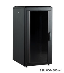 LANDE ES3626822/B-L RACK CABINET 22U, 600w, 800d, black, flat-packed