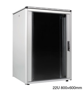 LANDE ES3628622/G-L RACK CABINET 22U, 800w, 600d, grey, assembled