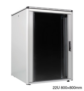 LANDE ES3628822/G-L RACK CABINET 22U, 800w, 800d, grey, assembled
