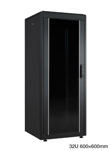 LANDE ES4626632/B-L RACK CABINET 32U, 600 wide, 600 deep, IP30 style, black, assembled