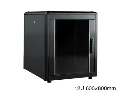 LANDE ES4626812/B-L RACK CABINET 12U, 600 wide, 800 deep, IP30 style, black, assembled