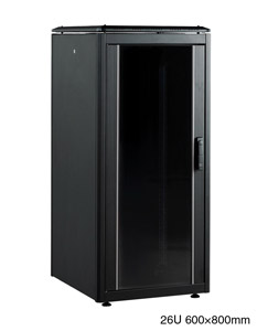 LANDE ES4626826/B-L RACK CABINET 26U, 600 wide, 800 deep, IP30 style, black, assembled