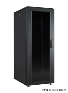 LANDE ES4626832/B-L RACK CABINET 32U, 600 wide, 800 deep, IP30 style, black, assembled