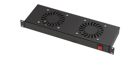 CANFORD FRONT MOUNT FAN TRAY 2 fans, on/off switched, black