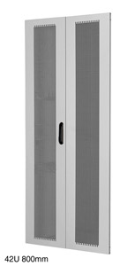 LANDE ES36215832R/G-L REAR MESH WARDROBE DOOR For ES362 rack, 32U, 800w, grey