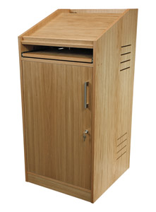 CANFORD ES4186018/O AV PRESENTERS LECTERN 18U, 600mm deep, Oak