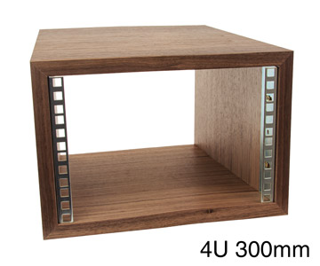 CANFORD ES4123004/W HALF-WIDTH MINI Pod 4U, 300mm deep, Walnut