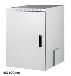 LANDE ES4556016/G-L WALL RACK CABINET IP55, 16U, 600d, with steel door, grey