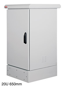 LANDE ES4656520/G-L/Z275 RACK CABINET IP65, 19-inch, 20U, 650d, grey, inc 200mm plinth, Z275