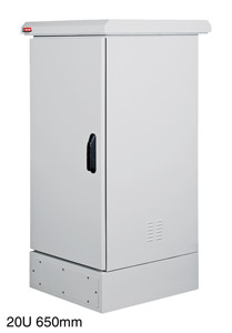 LANDE ES4656526/G-L/Z275 RACK CABINET IP65, 19-inch, 26U, 650d, grey, inc 200mm plinth, Z275