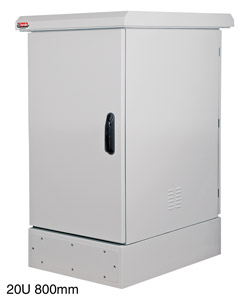 LANDE ES4658022/G-L/Z275 RACK CABINET IP65, 19-inch, 22U, 800d, grey, inc 200mm plinth, Z275