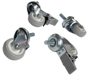 LANDE CASTOR SET For Proline wall cabinets (set of 2 braked, 2 unbraked)